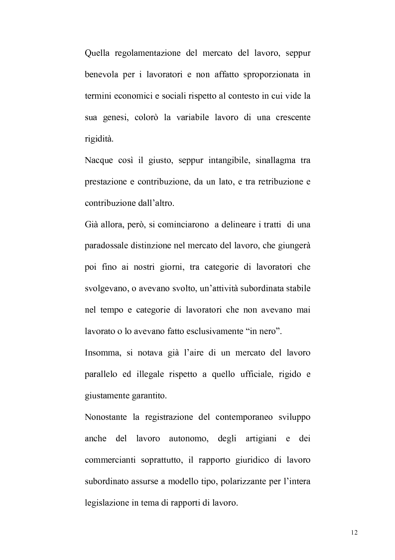 Anteprima della tesi: La riforma Biagi del mercato del lavoro: i contratti a progetto, Pagina 9