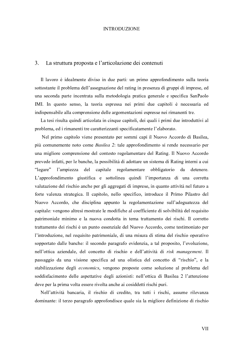 Anteprima della tesi: I Modelli di Assegnazione del Rating in presenza di Gruppi di Imprese, Pagina 7