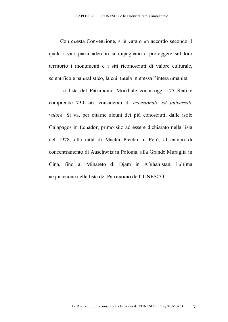 Anteprima della tesi: Le Riserve Internazionali della Biosfera dell'UNESCO. Progetto M.A.B., Pagina 10
