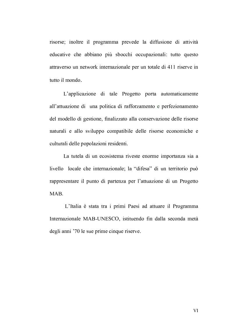 Anteprima della tesi: Le Riserve Internazionali della Biosfera dell'UNESCO. Progetto M.A.B., Pagina 3
