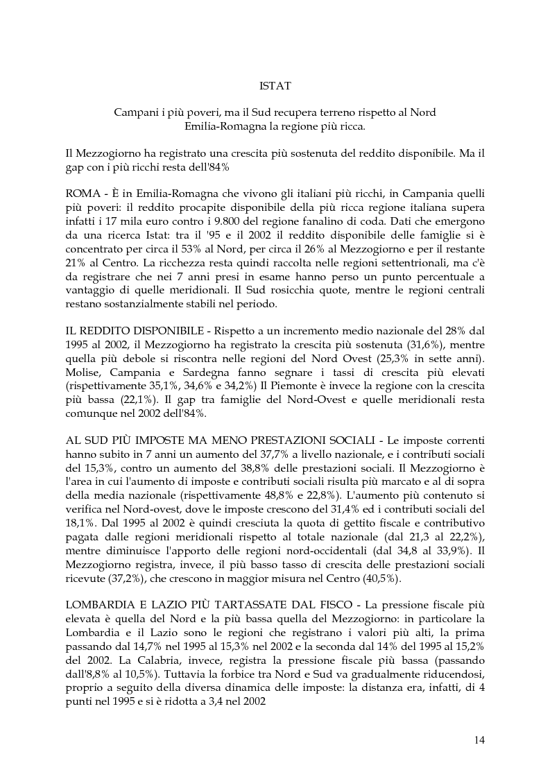 Anteprima della tesi: Vita, morte e ''miracoli'' dell'Economia e del (sotto) Sviluppo in Campania-1860/2004, Pagina 10