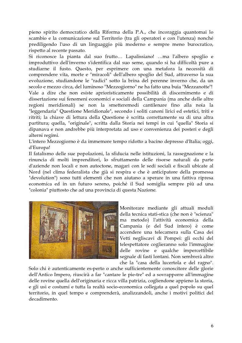 Anteprima della tesi: Vita, morte e ''miracoli'' dell'Economia e del (sotto) Sviluppo in Campania-1860/2004, Pagina 2