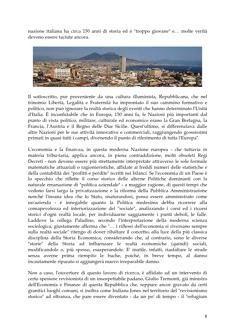 Anteprima della tesi: Vita, morte e ''miracoli'' dell'Economia e del (sotto) Sviluppo in Campania-1860/2004, Pagina 4