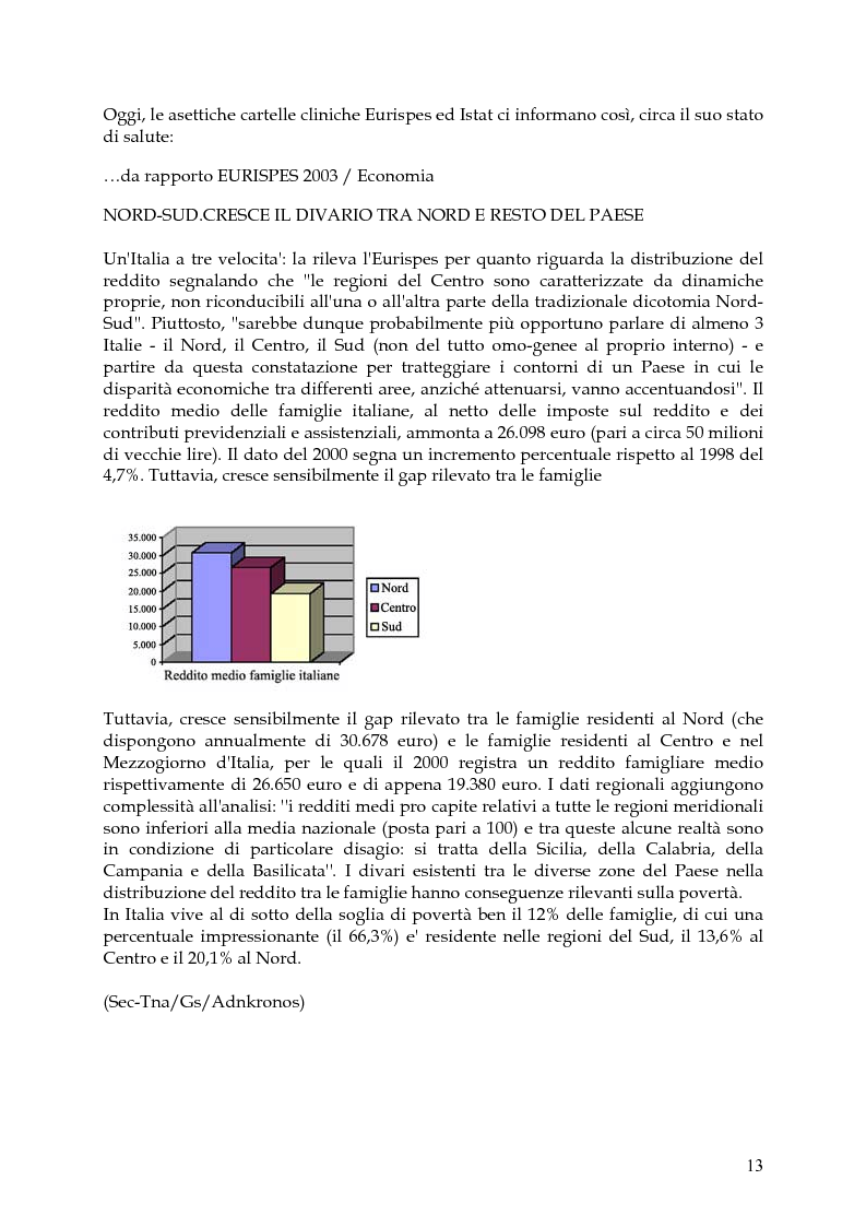 Anteprima della tesi: Vita, morte e ''miracoli'' dell'Economia e del (sotto) Sviluppo in Campania-1860/2004, Pagina 9