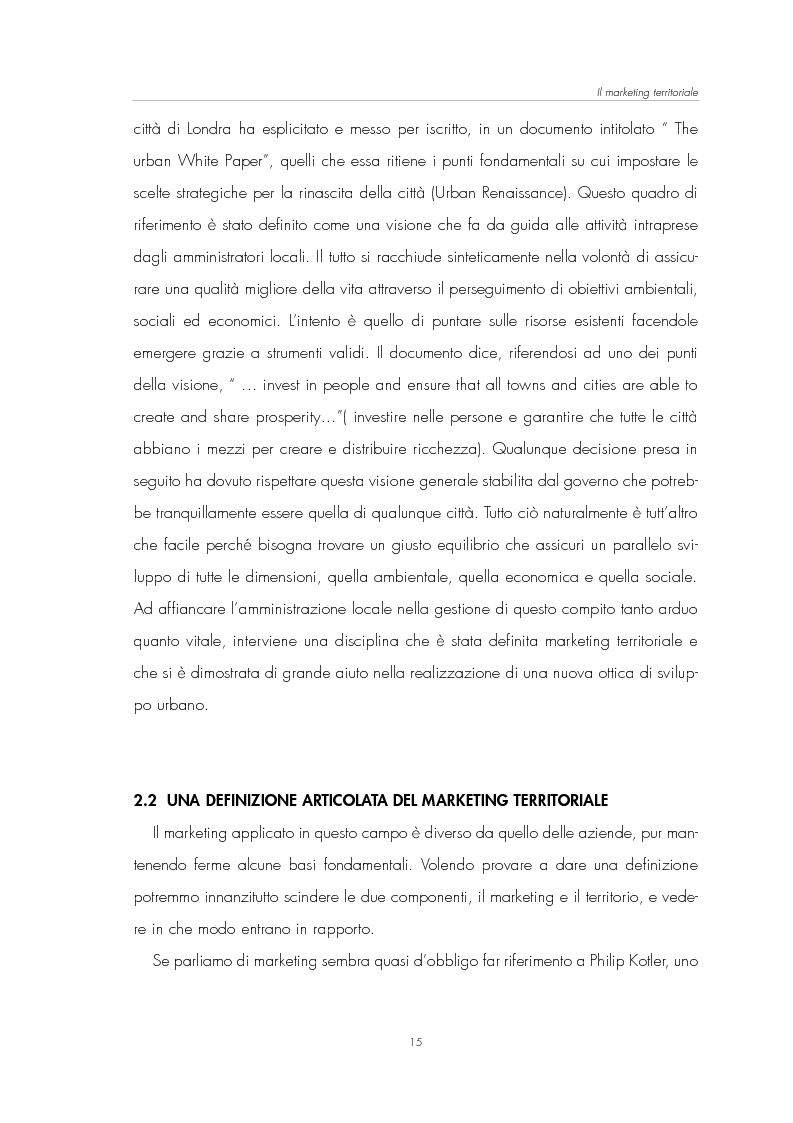 Anteprima della tesi: Il Marketing Territoriale: come cambiare l’immagine di una città, Pagina 11