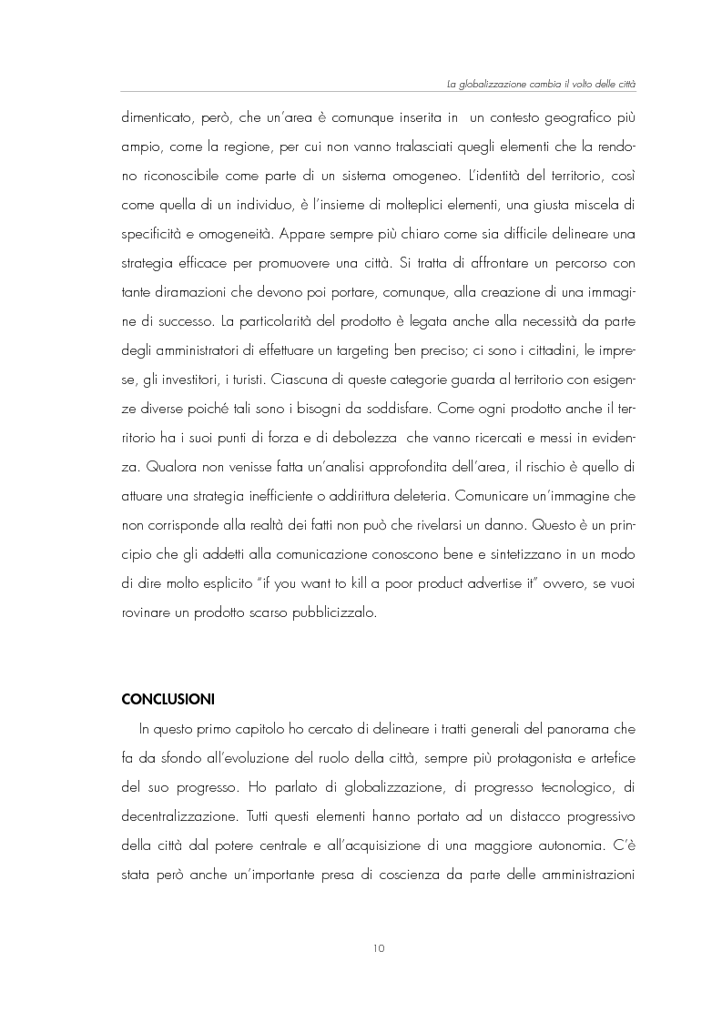 Anteprima della tesi: Il Marketing Territoriale: come cambiare l’immagine di una città, Pagina 6
