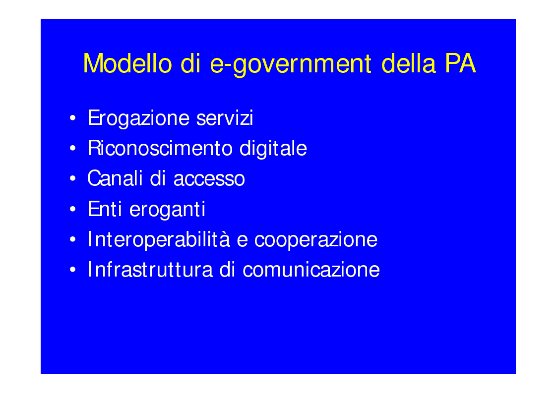 Anteprima della tesi: Lo stato dell'arte dell'E-Government, Pagina 2