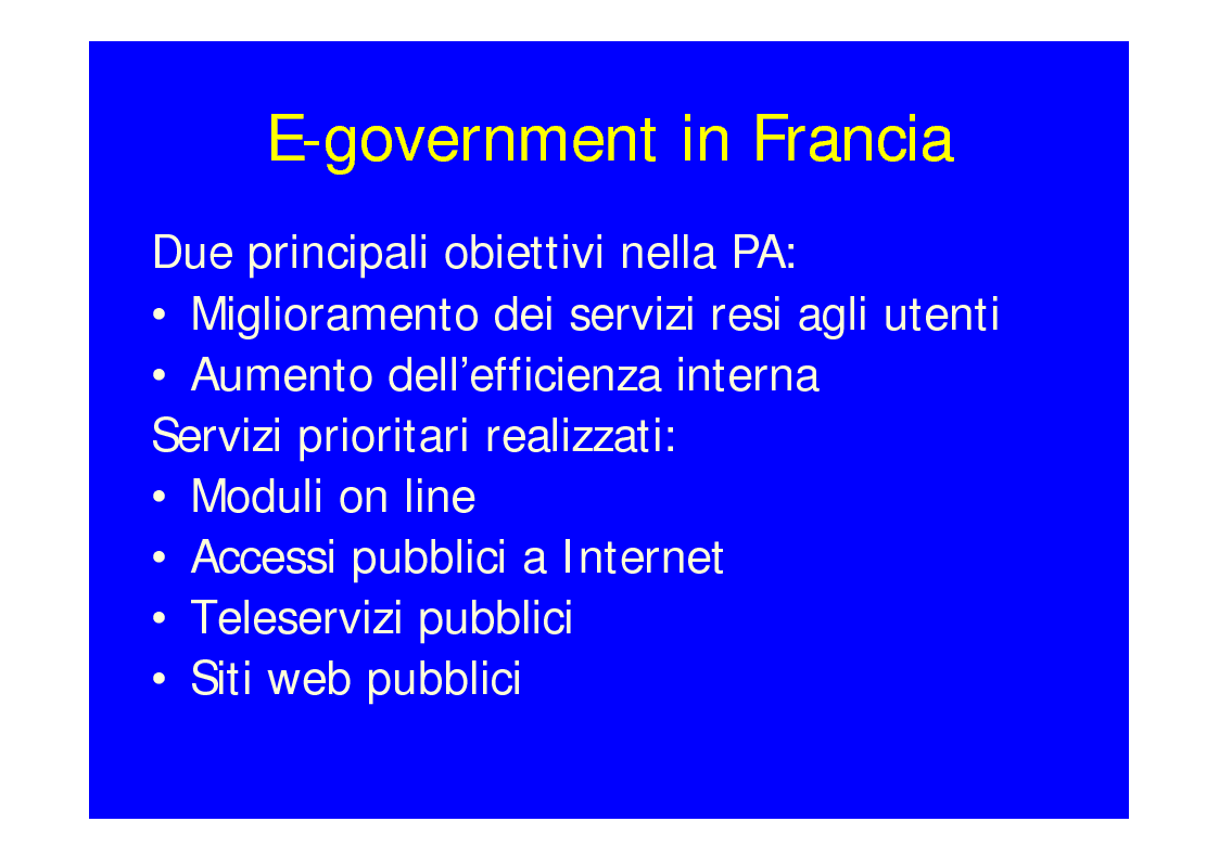 Anteprima della tesi: Lo stato dell'arte dell'E-Government, Pagina 8