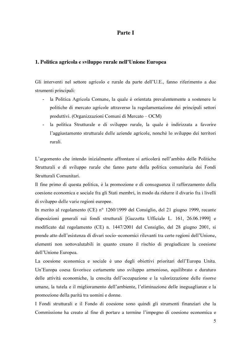Anteprima della tesi: L'iniziativa comunitaria Leader plus: nuovi approcci di sviluppo rurale integrati e sostenibili. Misura 1.8 (P.O.R. Sardegna Ob. 1): formazione per la gestione delle risorse naturali, Pagina 2