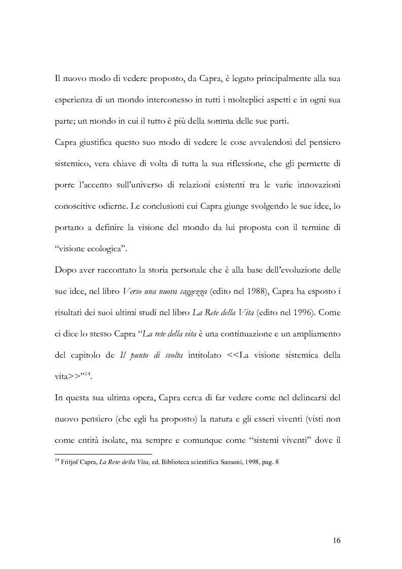 Anteprima della tesi: I nuovi paradigmi della conoscenza psicologica nel pensiero di Fritjof Capra, Pagina 13