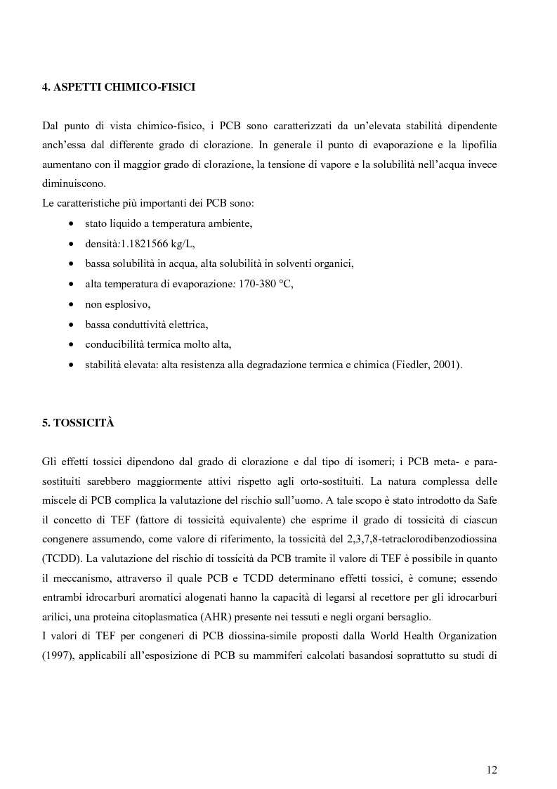 Anteprima della tesi: Indagine sulla contaminazione da ''Policlorobifenili'' (PCBs) di matrici alimentari, Pagina 7
