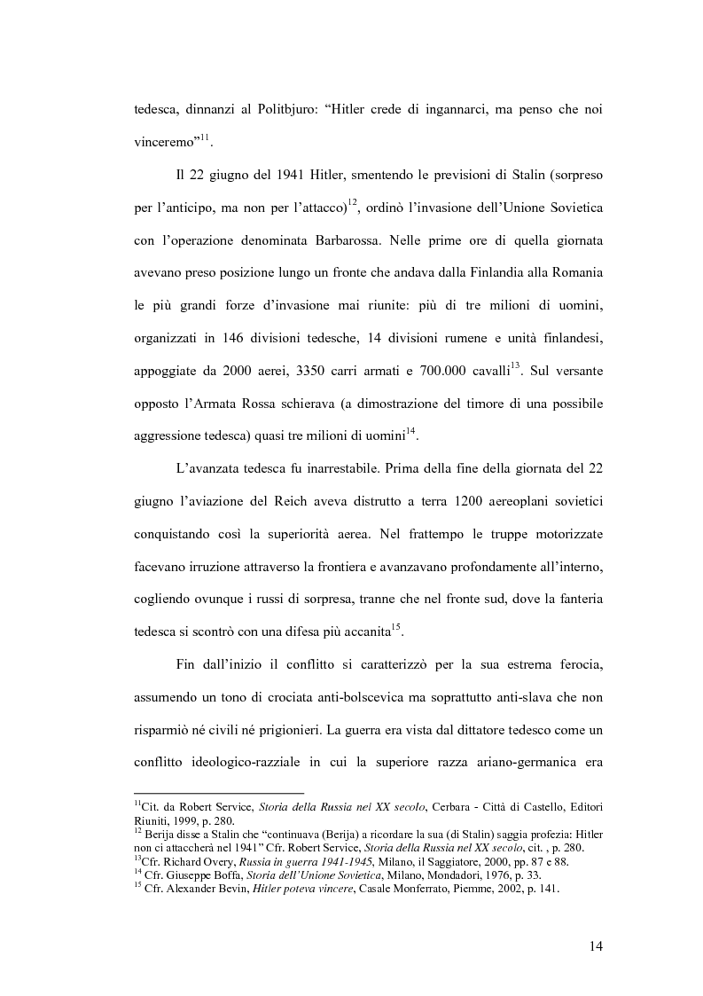 Anteprima della tesi: I prigionieri italiani in Unione Sovietica tra storiografia e fonti d'archivio, Pagina 10