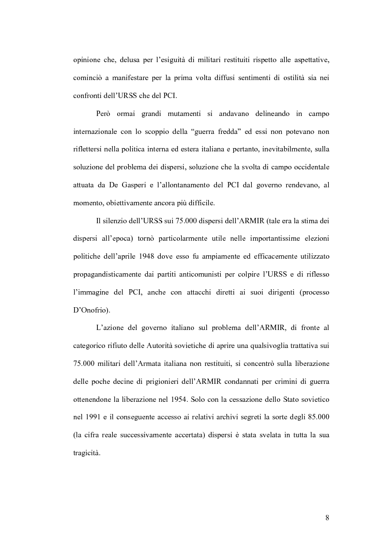 Anteprima della tesi: I prigionieri italiani in Unione Sovietica tra storiografia e fonti d'archivio, Pagina 4