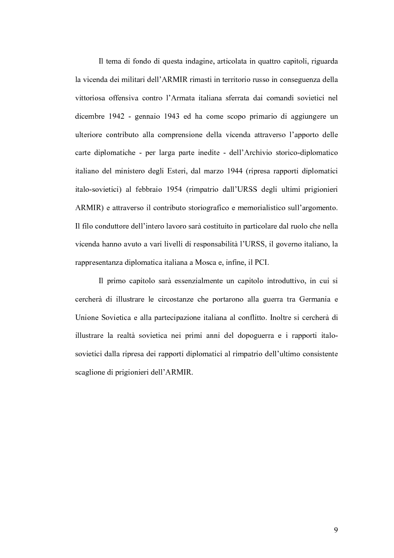 Anteprima della tesi: I prigionieri italiani in Unione Sovietica tra storiografia e fonti d'archivio, Pagina 5