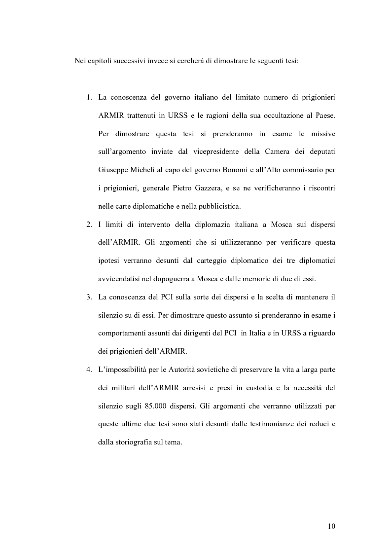 Anteprima della tesi: I prigionieri italiani in Unione Sovietica tra storiografia e fonti d'archivio, Pagina 6