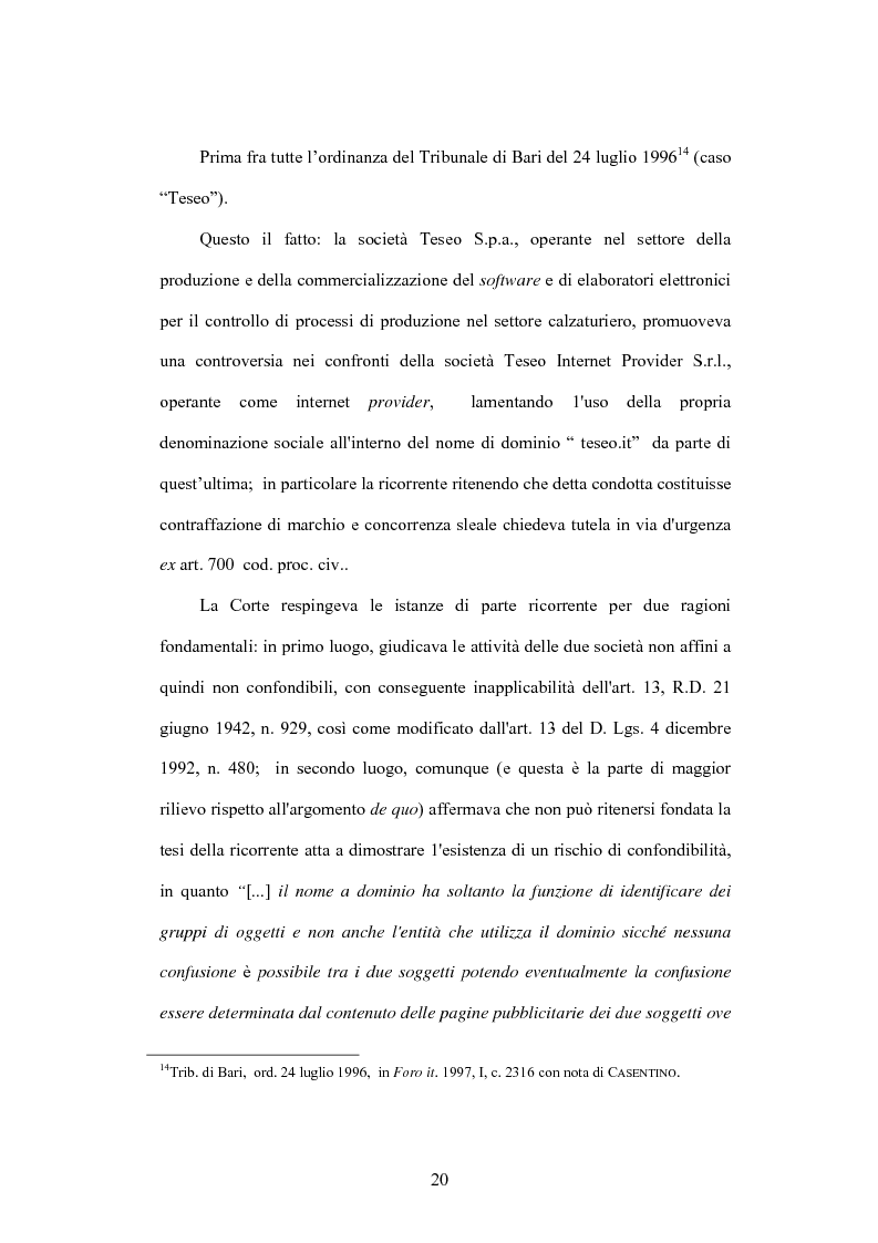 Anteprima della tesi: Internet e illecito civile: la responsabilità derivante dall’uso illecito dei nomi di dominio, Pagina 15