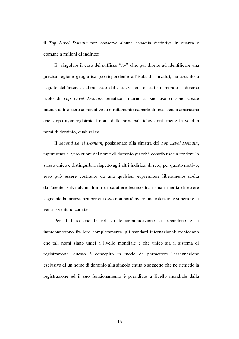 Anteprima della tesi: Internet e illecito civile: la responsabilità derivante dall’uso illecito dei nomi di dominio, Pagina 8