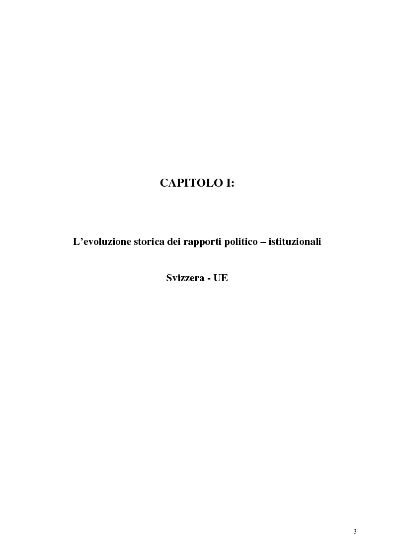 Anteprima della tesi: Relazioni economiche Svizzera-EU: le conseguenze dell'adozione dell'Euro, Pagina 3