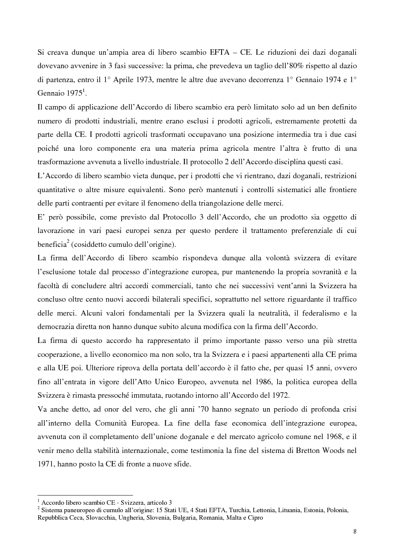 Anteprima della tesi: Relazioni economiche Svizzera-EU: le conseguenze dell'adozione dell'Euro, Pagina 8