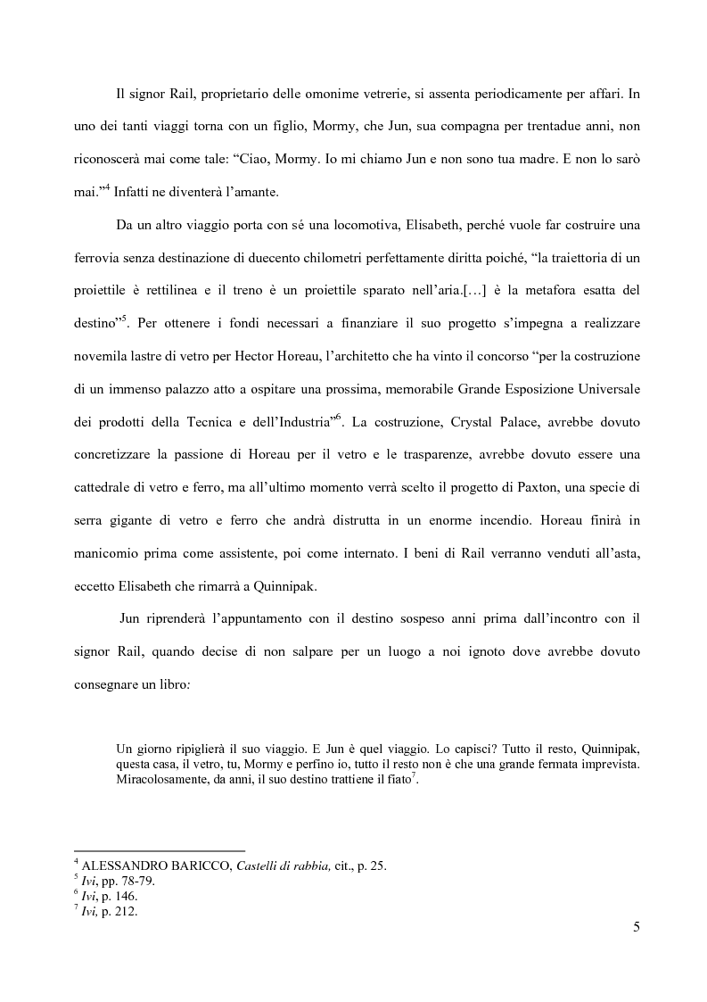 Anteprima della tesi: Il piacere della lettura: evocazioni letterarie e vocazione musicale. La narrativa di Alessandro Baricco, Pagina 5