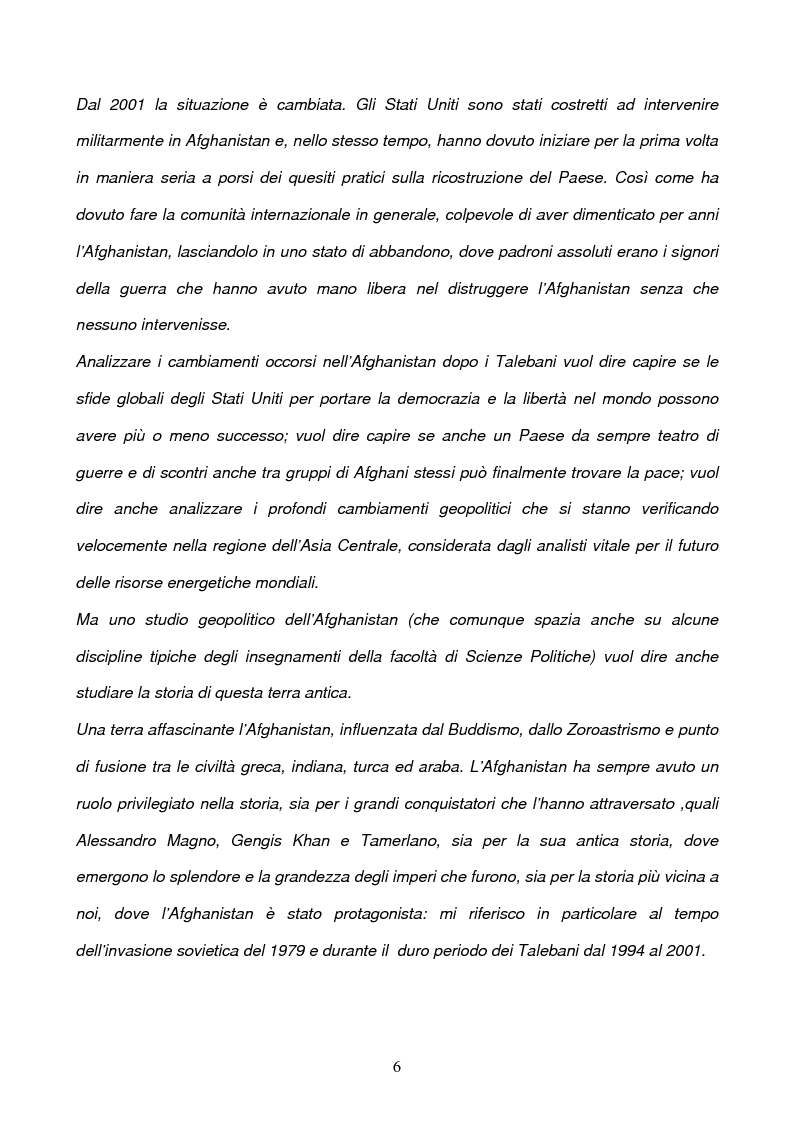 Anteprima della tesi: L'Afghanistan dopo la caduta dei Talebani, Pagina 2