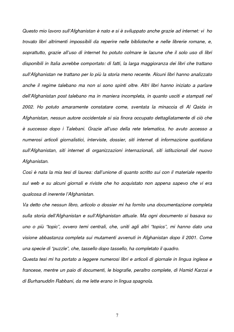 Anteprima della tesi: L'Afghanistan dopo la caduta dei Talebani, Pagina 3