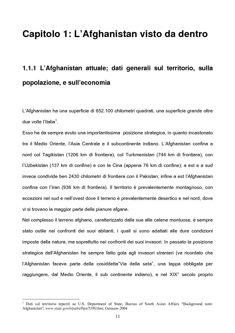 Anteprima della tesi: L'Afghanistan dopo la caduta dei Talebani, Pagina 7