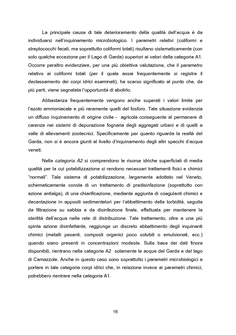 Anteprima della tesi: Impianti di collettamento e depurazione del Lago di Garda - Aspetti tecnici, economici e ambientali, Pagina 11