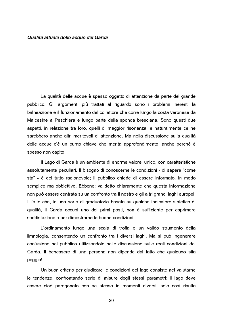 Anteprima della tesi: Impianti di collettamento e depurazione del Lago di Garda - Aspetti tecnici, economici e ambientali, Pagina 15