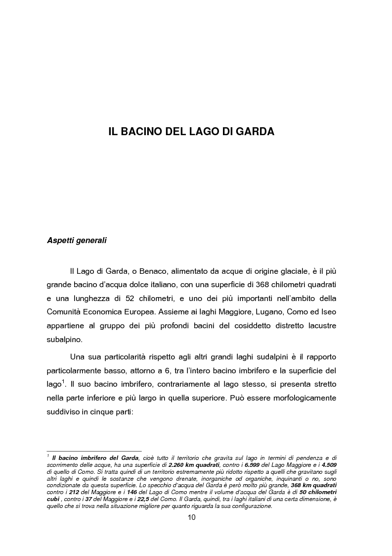 Anteprima della tesi: Impianti di collettamento e depurazione del Lago di Garda - Aspetti tecnici, economici e ambientali, Pagina 5