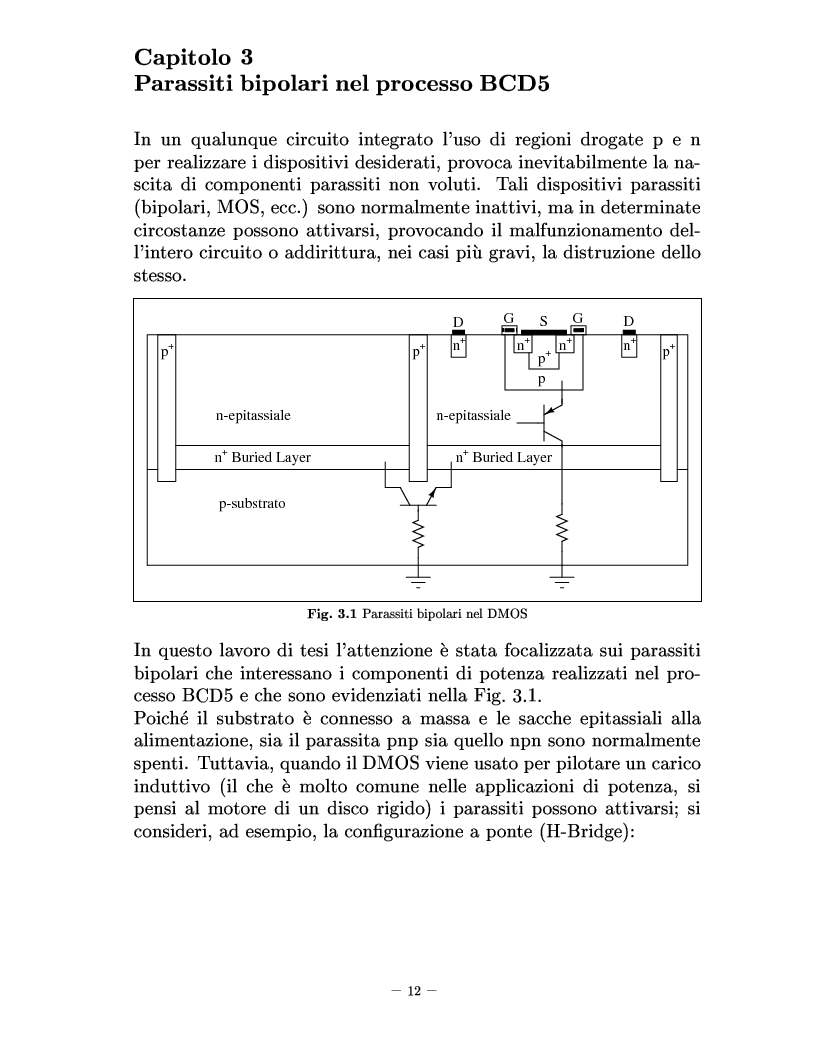 Anteprima della tesi: Strutture bipolari parassite nel processo BCD5: caratterizzazione statica e dinamica, Pagina 12
