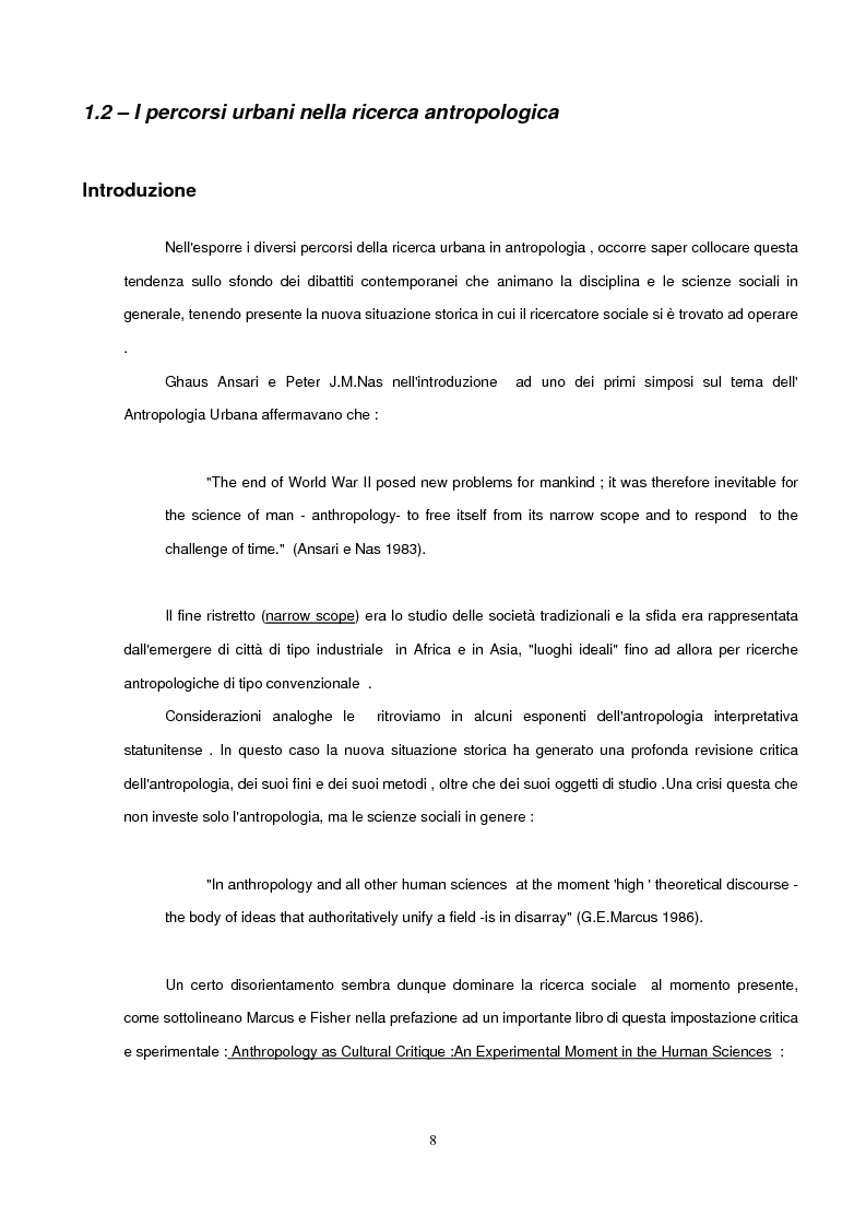 Anteprima della tesi: Antropologia Urbana e delle Società Complesse. Nuovi percorsi della ricerca antropologica contemporanea. Etnicità e razzismo nell'Inner City di Londra., Pagina 5