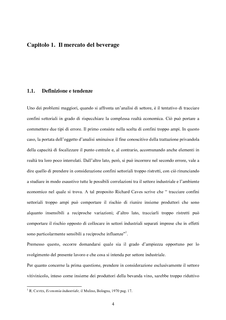 Anteprima della tesi: Strategia d'impresa e analisi di settore: il caso Michele Chiarlo S.r.l., Pagina 4