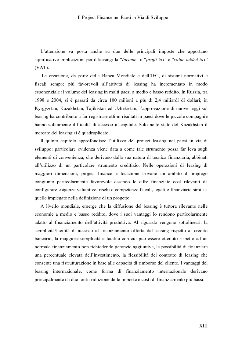 Anteprima della tesi: Il Project finance nei paesi in via di sviluppo, Pagina 11