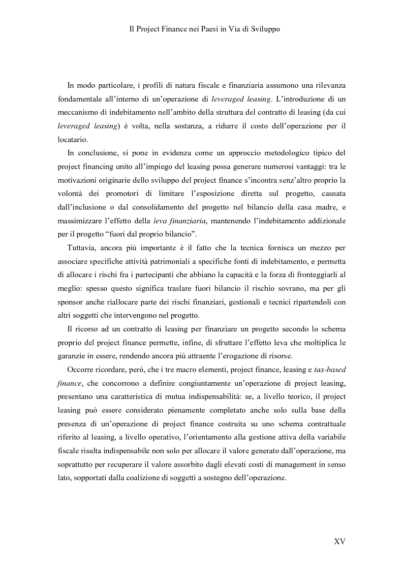 Anteprima della tesi: Il Project finance nei paesi in via di sviluppo, Pagina 13
