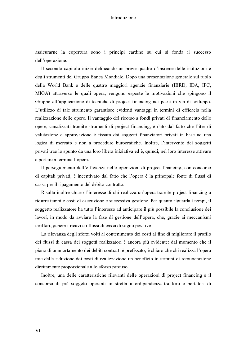 Anteprima della tesi: Il Project finance nei paesi in via di sviluppo, Pagina 4
