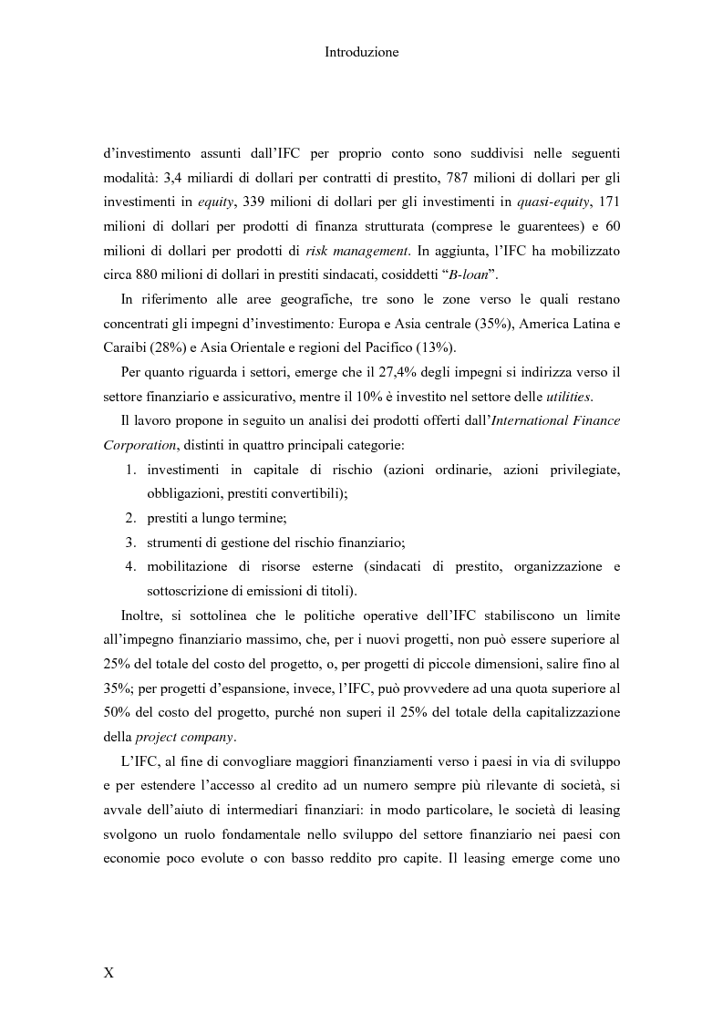 Anteprima della tesi: Il Project finance nei paesi in via di sviluppo, Pagina 8