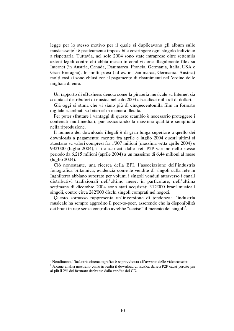 Anteprima della tesi: Gestione digitale dei diritti sulle proprietà intellettuali: la vendita di musica online, Pagina 4