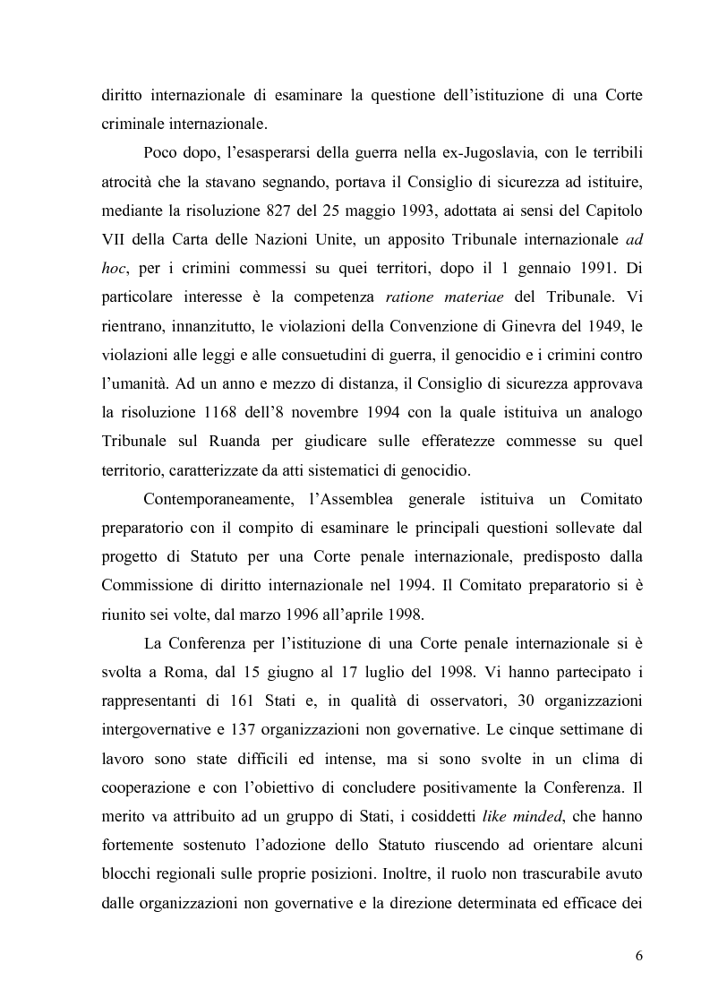 Anteprima della tesi: La Commissione preparatoria della Corte penale internazionale, Pagina 4