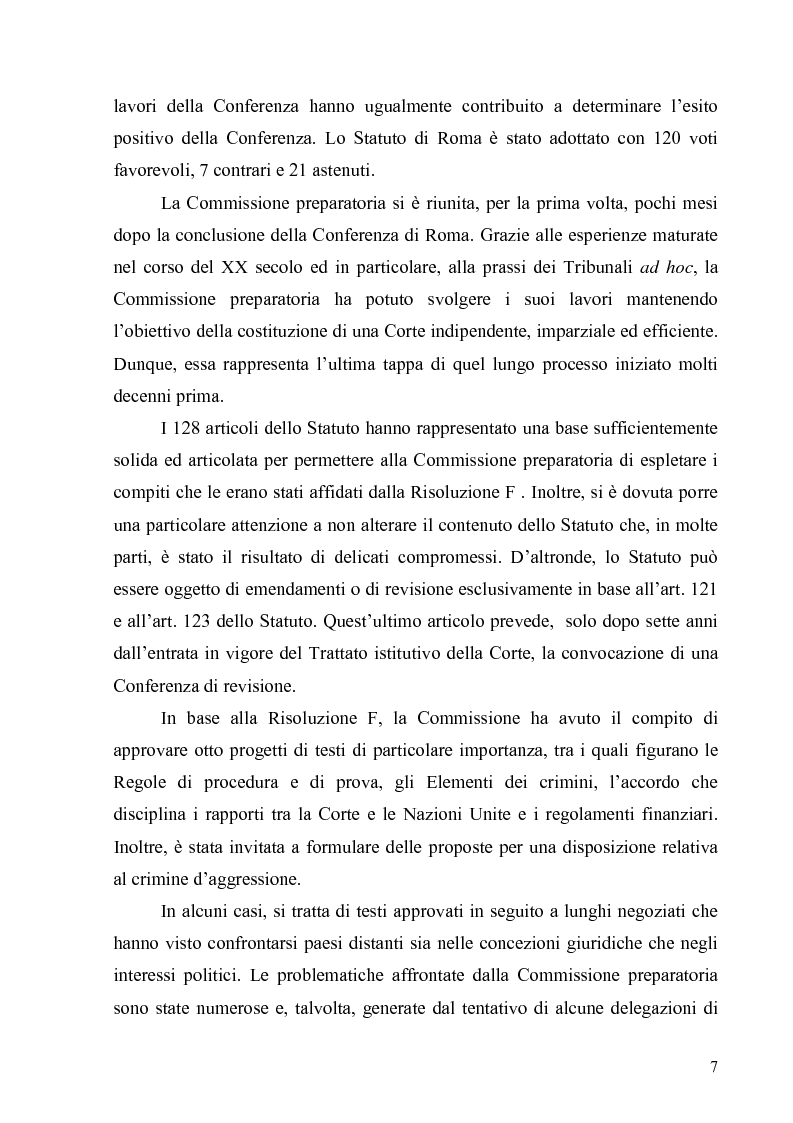 Anteprima della tesi: La Commissione preparatoria della Corte penale internazionale, Pagina 5