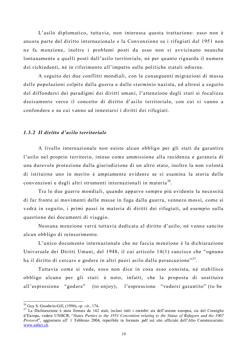 Anteprima della tesi: Lo Status di Rifugiato nell'Unione Europea, Pagina 14