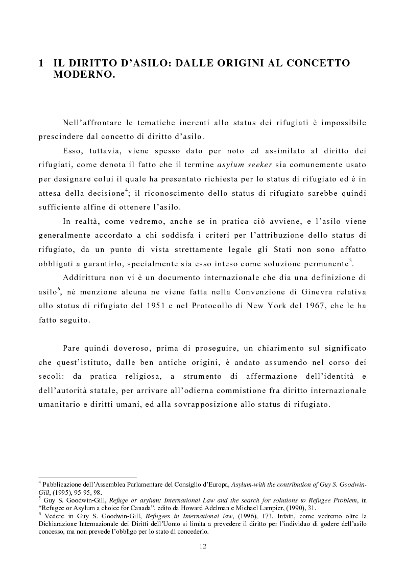 Anteprima della tesi: Lo Status di Rifugiato nell'Unione Europea, Pagina 7