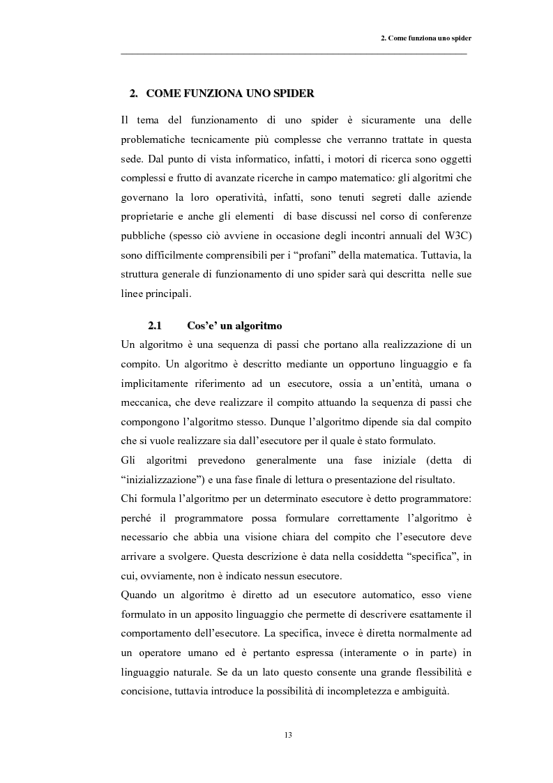 Anteprima della tesi: Posizionamento sui Motori di Ricerca: ''opinione del web'' e strumento di marketing, Pagina 10