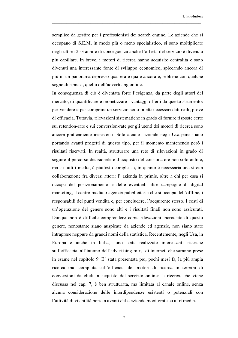 Anteprima della tesi: Posizionamento sui Motori di Ricerca: ''opinione del web'' e strumento di marketing, Pagina 4