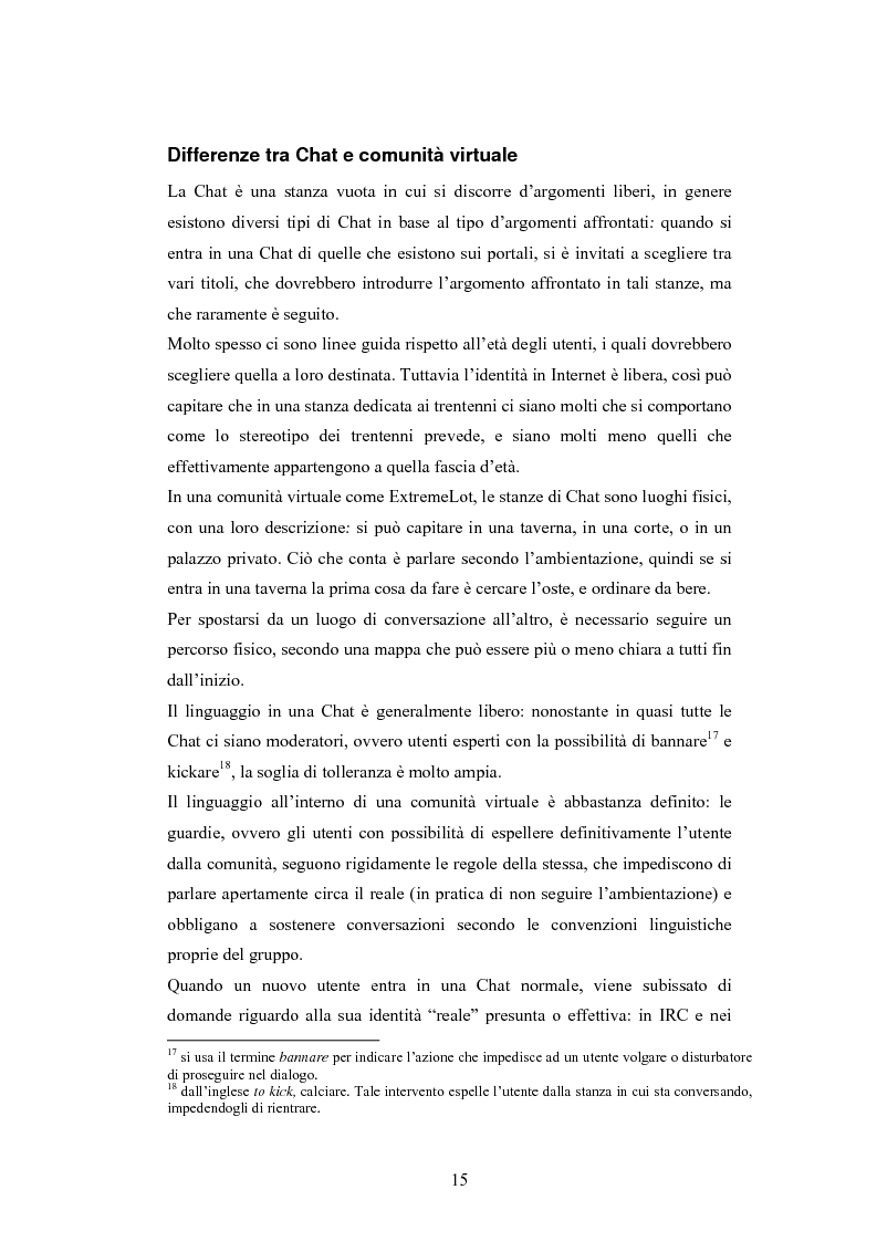 Anteprima della tesi: Analisi di una comunità virtuale: il caso Extremelot, Pagina 11