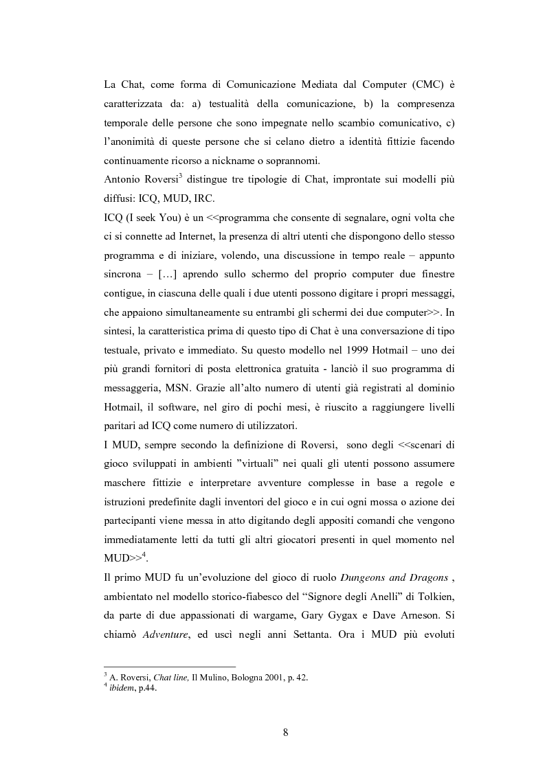 Anteprima della tesi: Analisi di una comunità virtuale: il caso Extremelot, Pagina 4