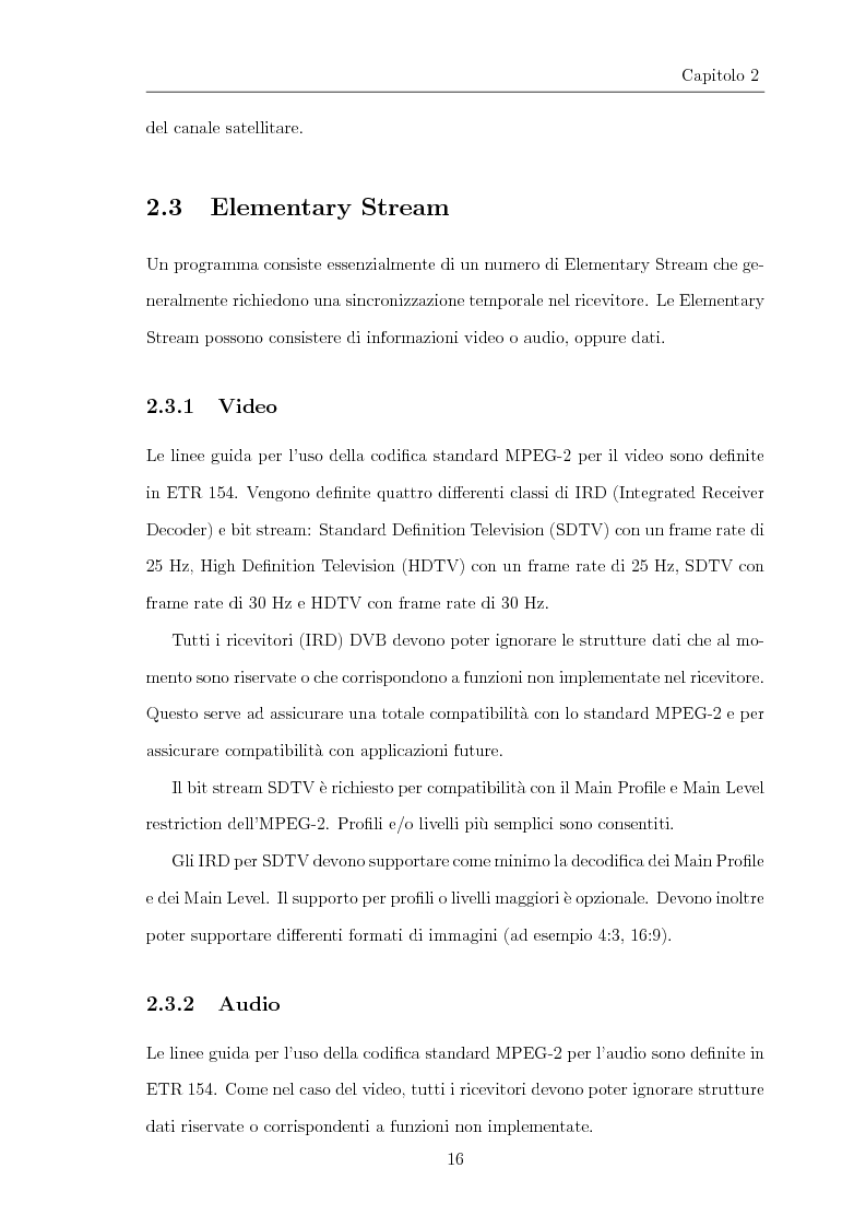 Anteprima della tesi: Progettazione e realizzazione di software per l'analisi di streaming digitale DVB, Pagina 11