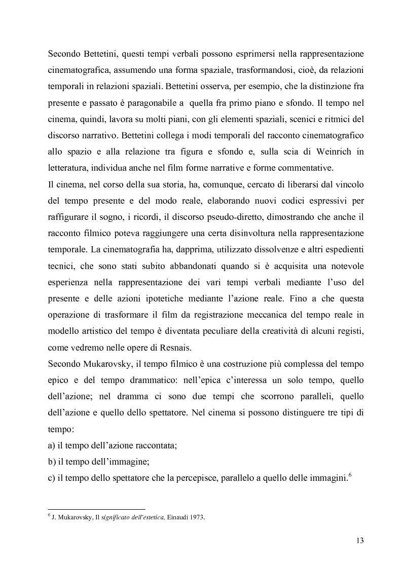 Anteprima della tesi: Lo spazio e il tempo nel cinema di Alain Resnais: Hiroshima mon amour, L'année dernière a Marienbad e Muriel., Pagina 10