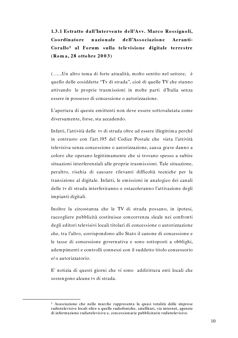 Anteprima della tesi: Telestreet: Il vero elisir della libertà di comunicazione?, Pagina 10