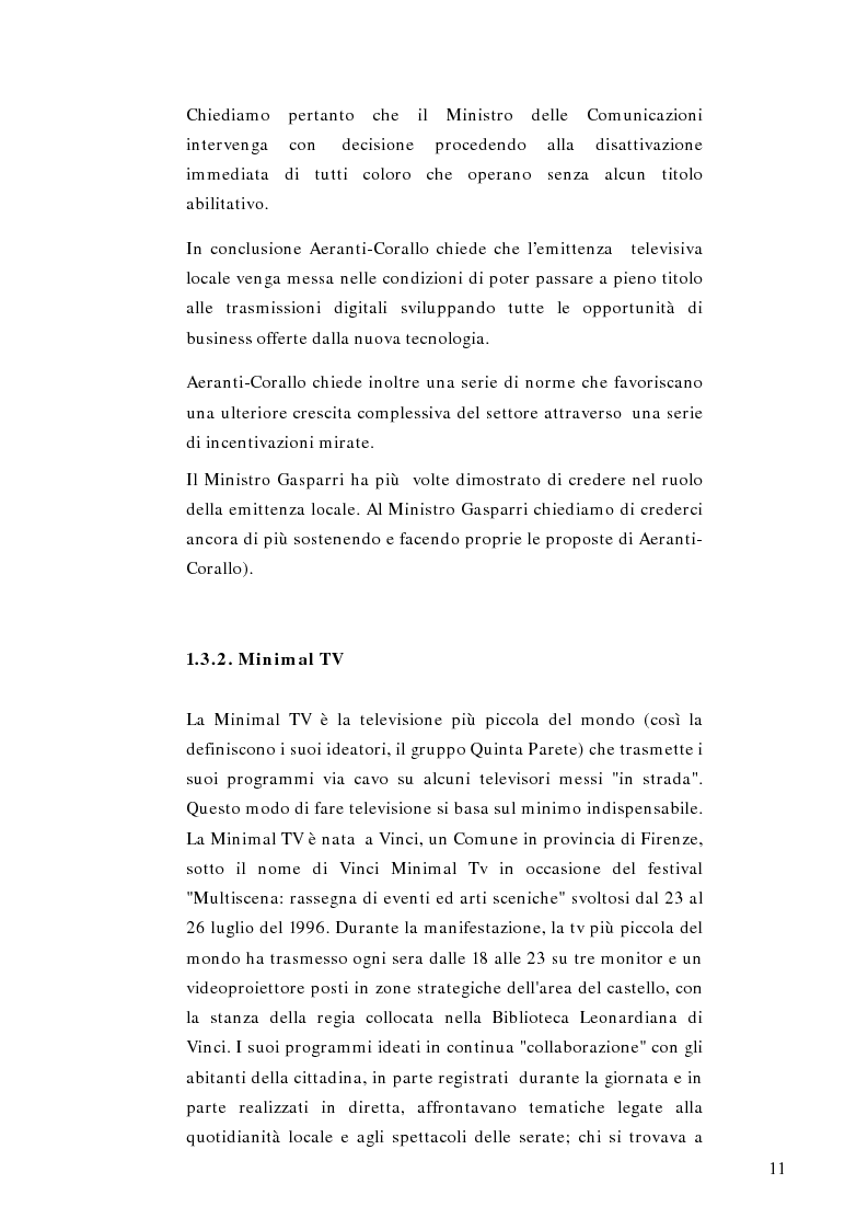 Anteprima della tesi: Telestreet: Il vero elisir della libertà di comunicazione?, Pagina 11
